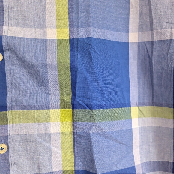 Ben Sherman Blue Plaid Men's Shirt (3XL) - Picture 3 of 4